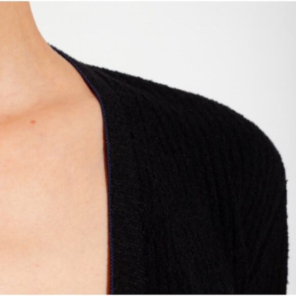 Jacquemos Le Gilet Noue Black Twist Front Crop Cardigan Sweater Womens Size 8 - Picture 2 of 10